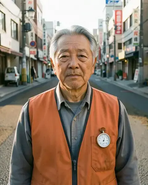 創業者の田中宏が朝のアスファルト現場で